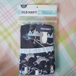 6-12mos New boy pajama pj penguin baby 2pc